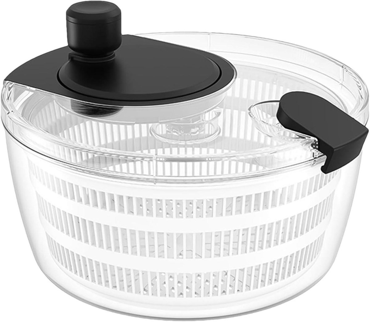 Slacentrifuge - Groentecentrifuge - Salade Maken - Handmatige Bediening - 4 Liter - Transparant