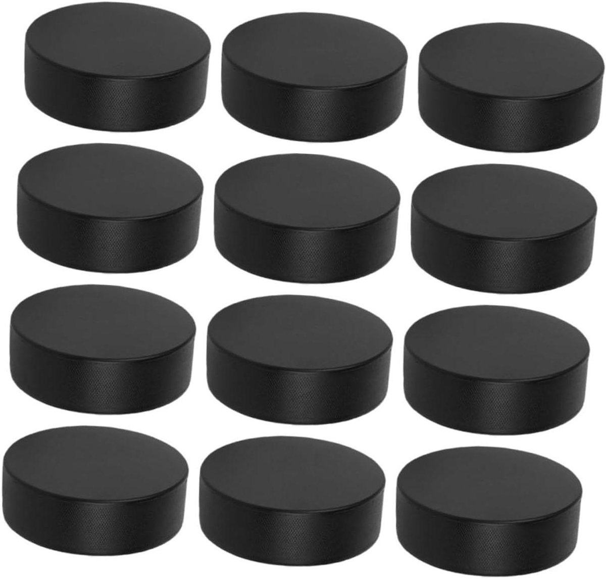 Hockey Pucks - Zaalhockeyballen Vloer - Indoor Training - Geluidsreducerend PU Schuim - 7.5x7.5x2.5 cm - Zwart
