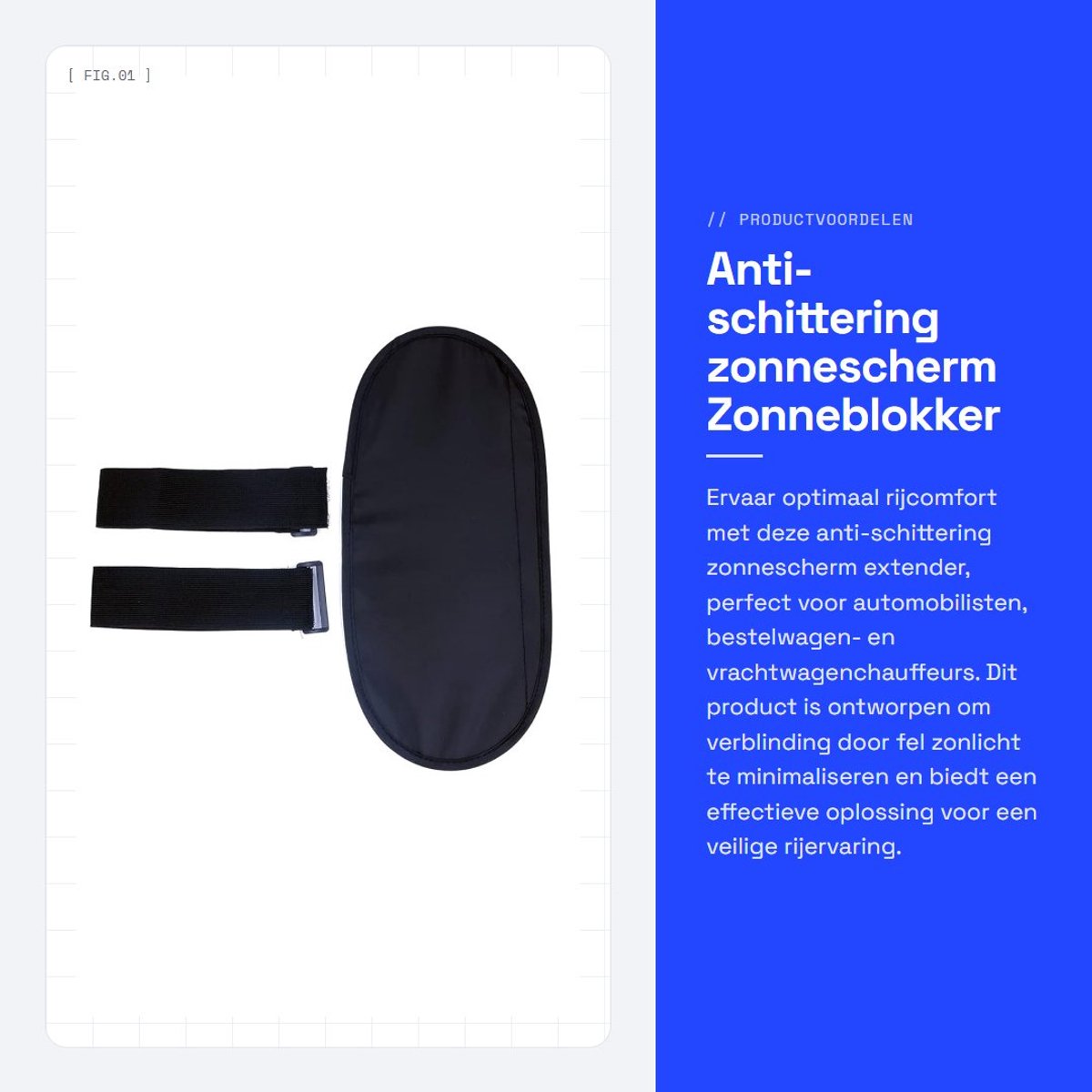 Dailygoods- Zonnescherm Auto - 2 Stuks Anti-Schittering - Zonneblokker - UV-Bescherming - Eenvoudig te Monteren - Verhoogt Rijcomfort