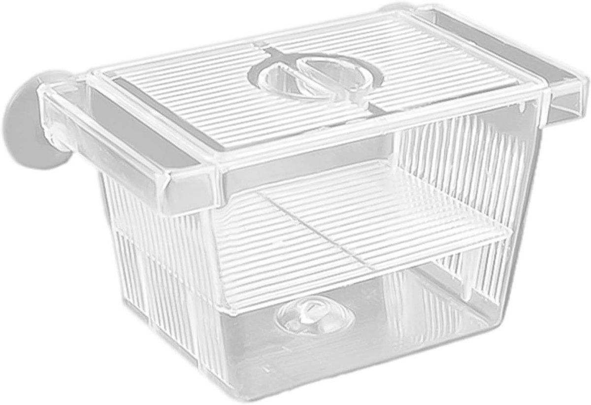 Broedbak Aquarium - Viskweekbox Isolatiebox - Vissen Fokkerij - Acryl Constructie - S: 12.5x7x7cm - Transparant