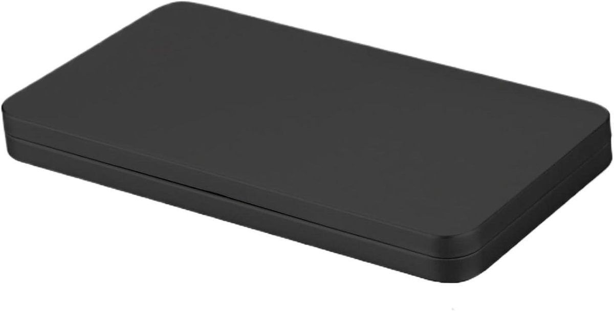 Metalen Kassabox - Geldkist Organizer - Spullen Opbergen - Flexibel Opbergontwerp - 17 x 9 x 1.5 cm - Zwart