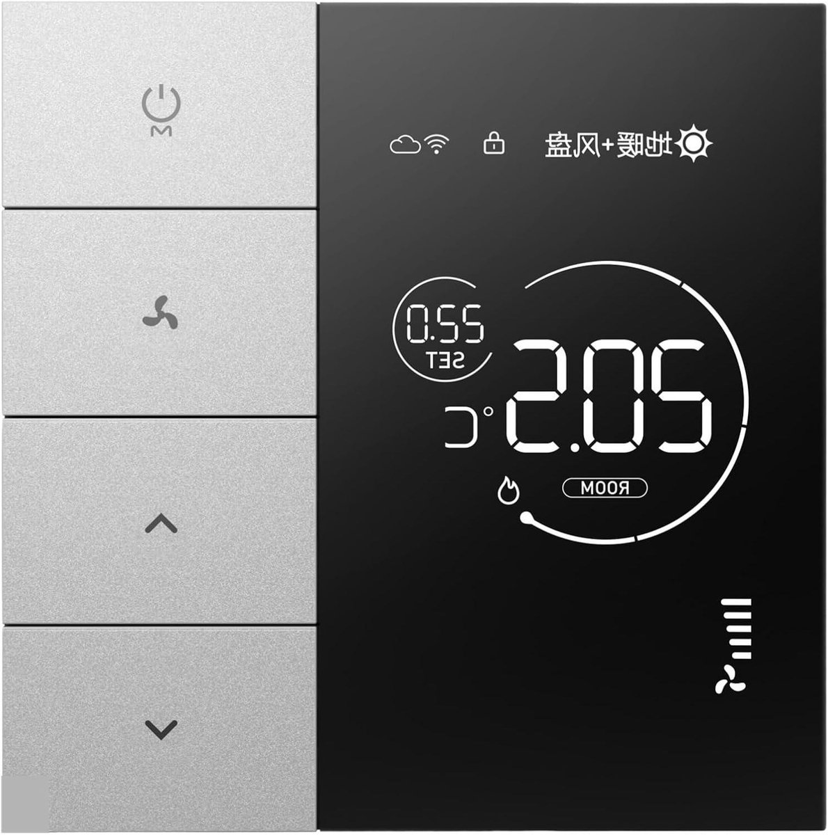 Slimme Thermostaat - Temperatuurregelaar Wifi - Energie Besparen - App Bediening - 86x86x11mm - Wit