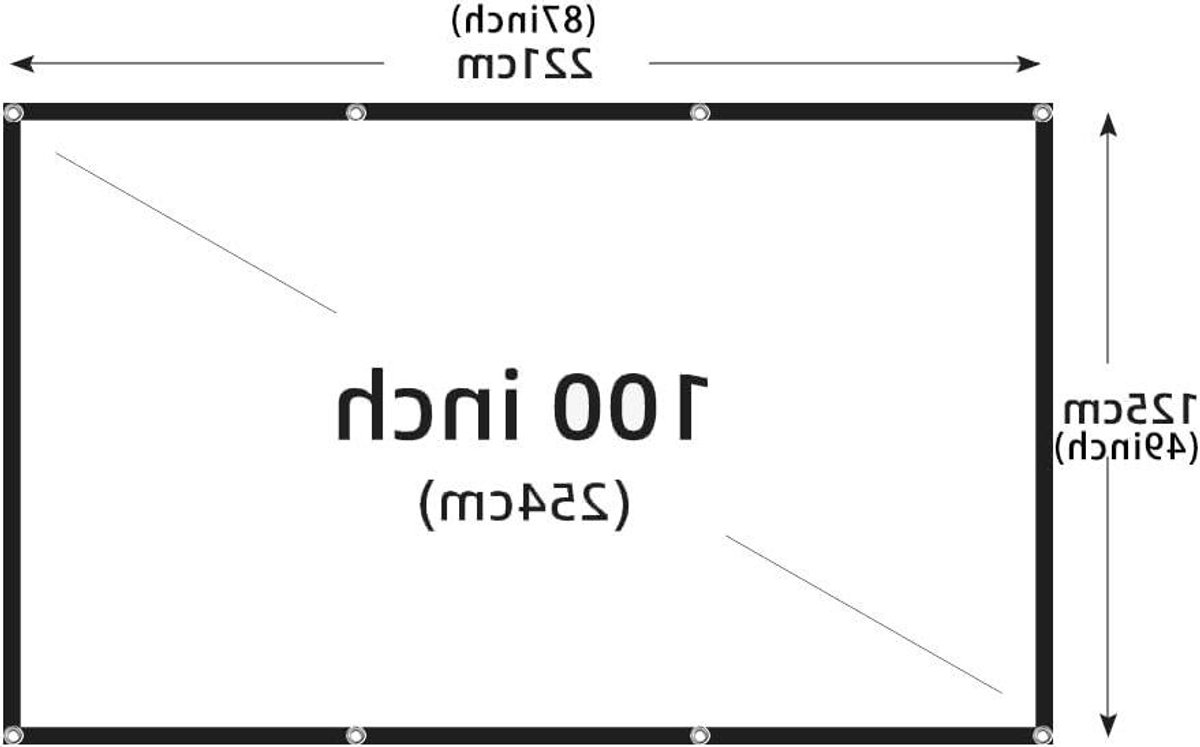 Projectiescherm - Beamerdoek Opvouwbaar - Thuisbioscoop Creëren - Hoge Dichtheid Doek - 100 inch - Wit