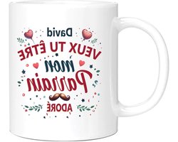 Naammok Peetvader - Koffiemok Peetvader - Cadeau Vragen - Gepersonaliseerde Tekst - 330 ml - Wit