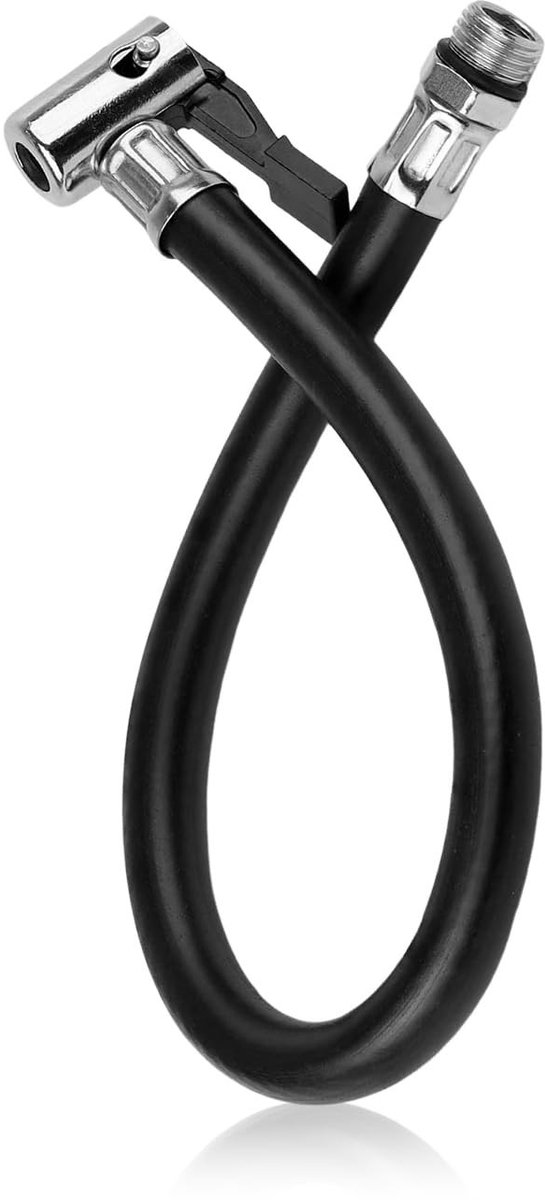 Dailygoods - Bandenpomp slang - Afneembare bandenpomp slangadapter - 36,5 cm lang - Geschikt voor auto, motorfiets en fiets - Flexibel en slijtvast