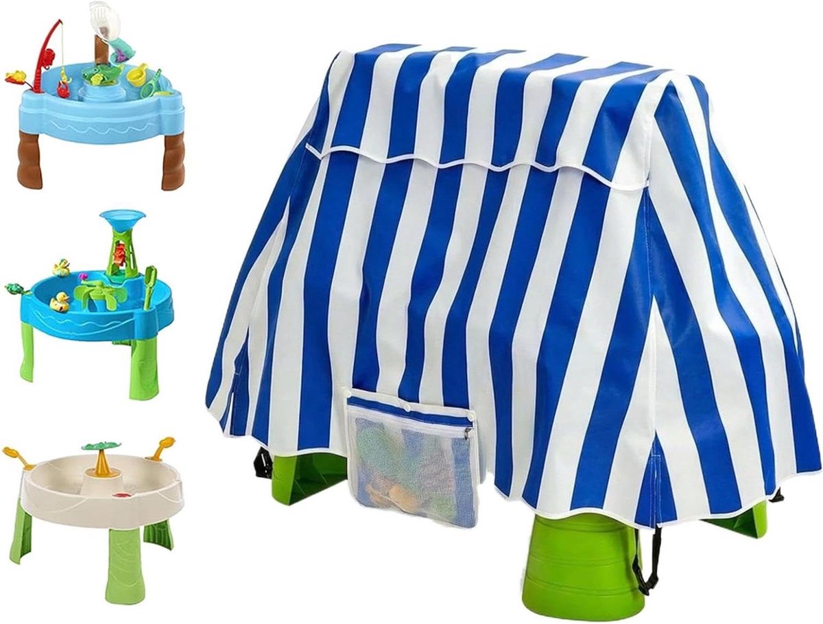 Watertafelhoes - Beschermhoes Tafel - Buiten Spelen - Waterdicht Stofvrij - 94 x 56 x 65 cm - Donkerblauw