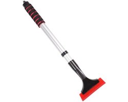 Uitschuifbare Ijskrabber - Sneeuwborstel Auto - Voertuig Winterklaar - Telescopische Lange Steel - 42 cm - Rood