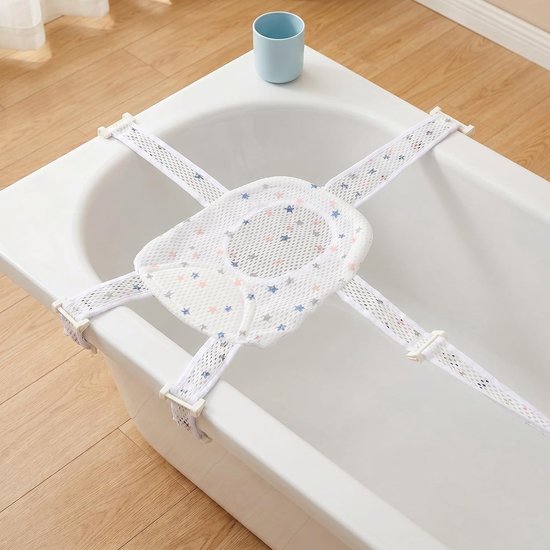 Babybadsteun - Badnetje baby - Veilig badderen - Antislip ontwerp - 72 x 92 cm - Meerkleurig — afbeelding 2