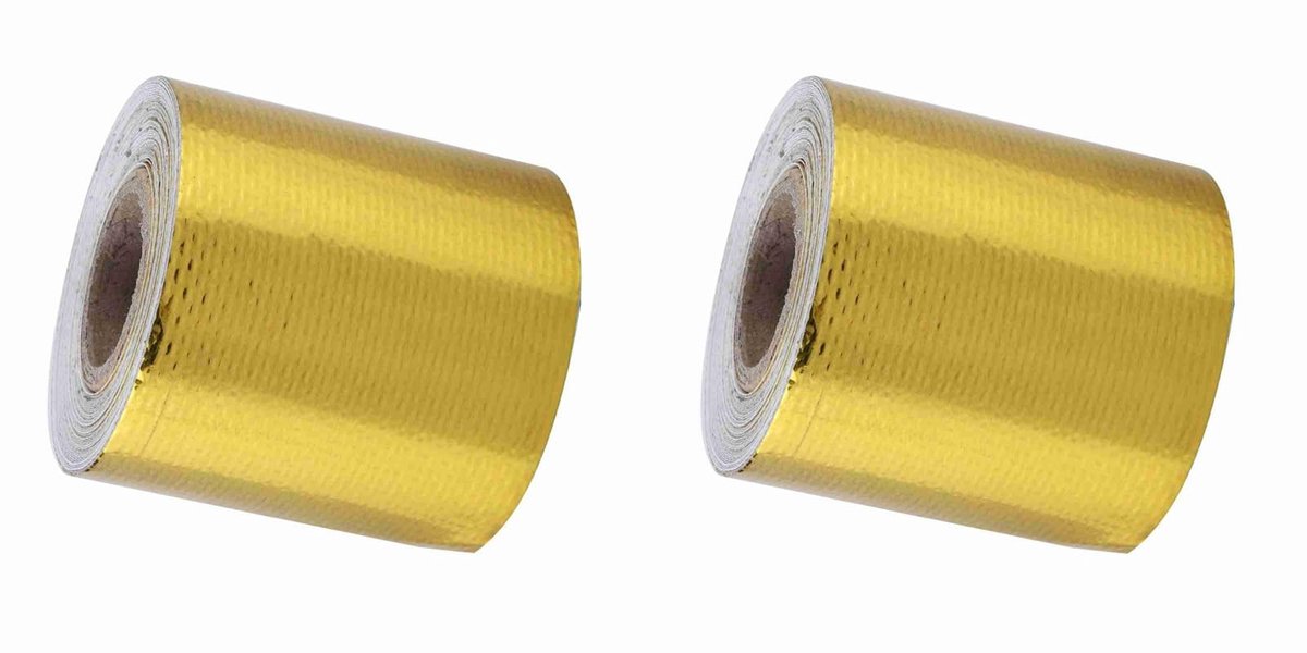 Dailygoods- Isolatietape 5m x 5cm - Aluminiumfolie - Warmte-isolatie - Geluidsabsorptie - Vlamvertraging - Sterke hechting - Warmteband