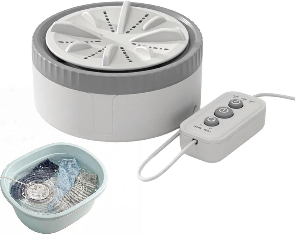 Mini Wasmachine Draagbare Washer Delicate Stoffen Wassen Compact Ruimtebesparend 6.5 x 11 cm Grijs