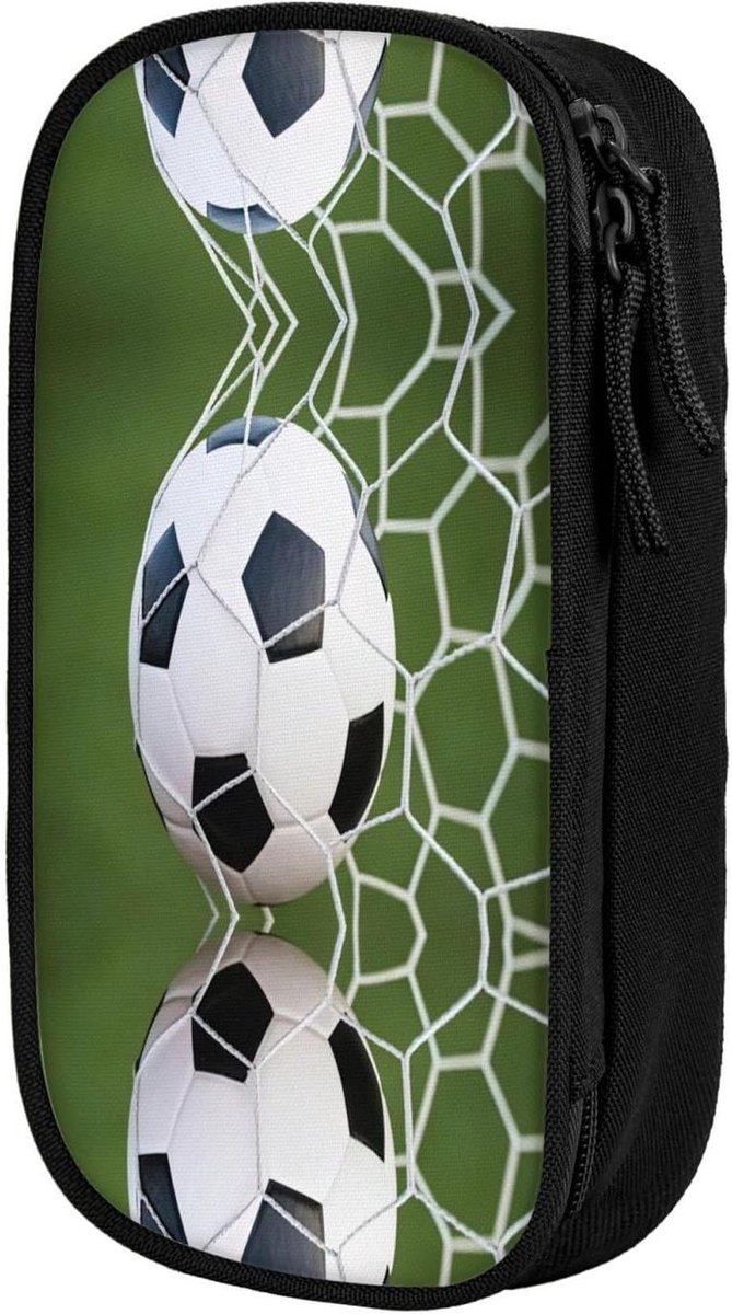 Schooletui - Pennendoos Organizer - Spullen Opbergen - Grote Capaciteit - 20.3 x 10 cm - Zwart