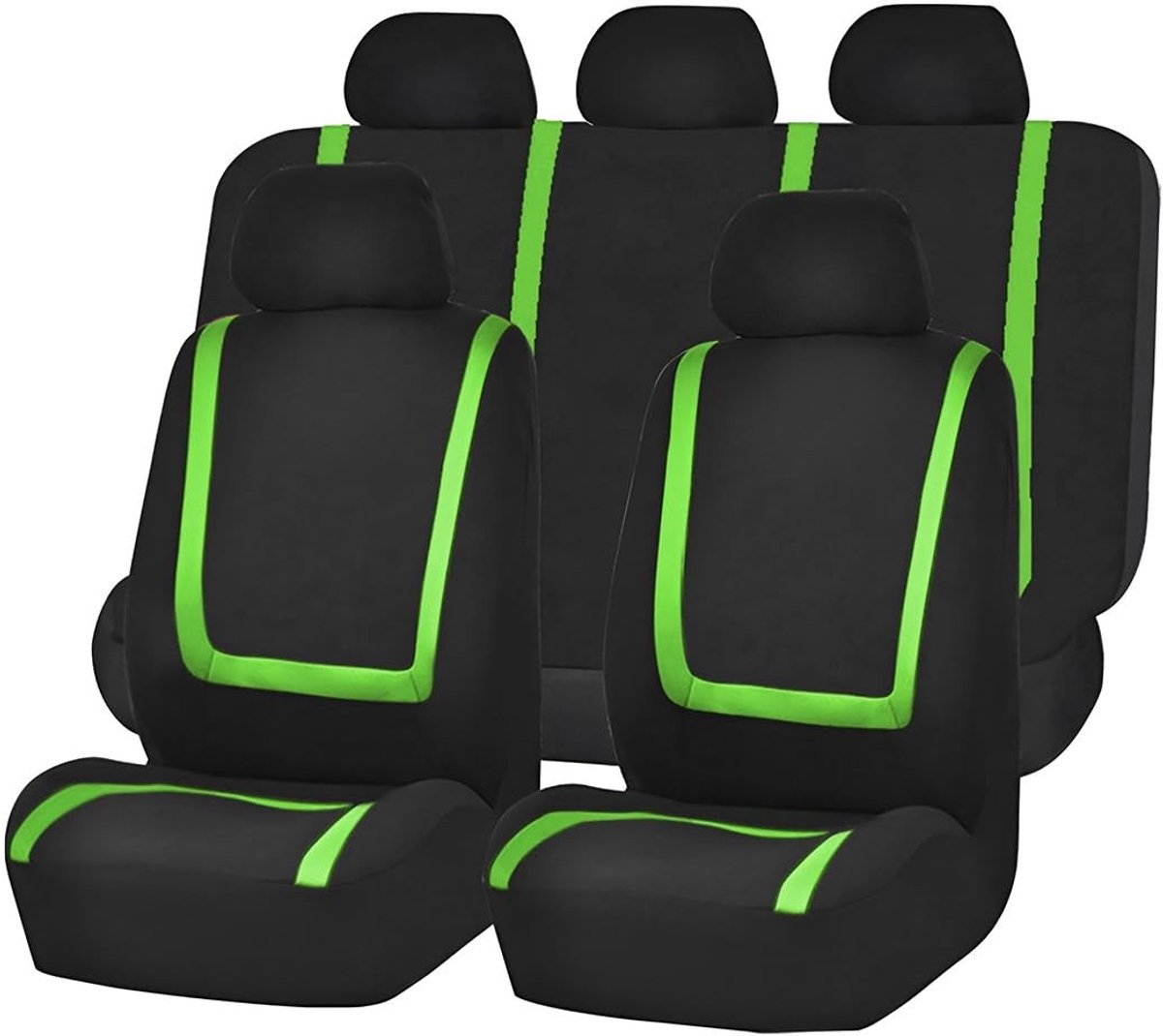Dailygoods- Autostoelhoezen 9-delige set - Voorstoelhoezen/Achterstoelhoezen - Autostoelbeschermers - Ademend/Duurzaam - Wasbaar/Herbruikbaar - 0,6 cm Schuim - Stoelhoezen
