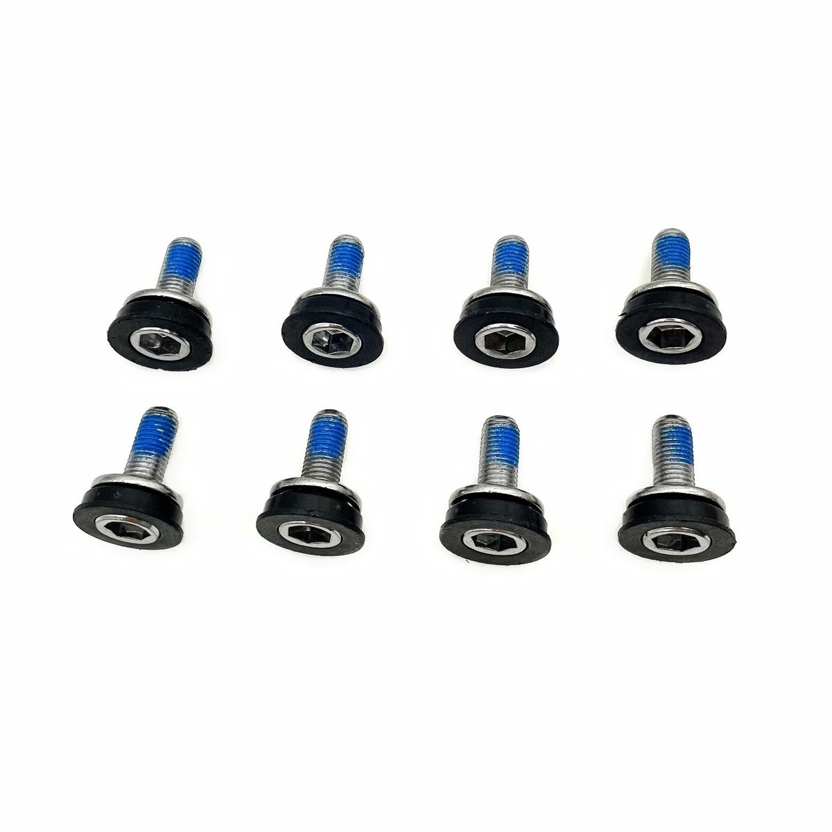 Dailygoods- Crankbout 8 stuks - M8 Zeskant Bevestigingsbouten - Fiets Crankarm Bouten - Duurzaam Staal - Kunststof Pakking - Robuuste Constructie - Fietsbouten