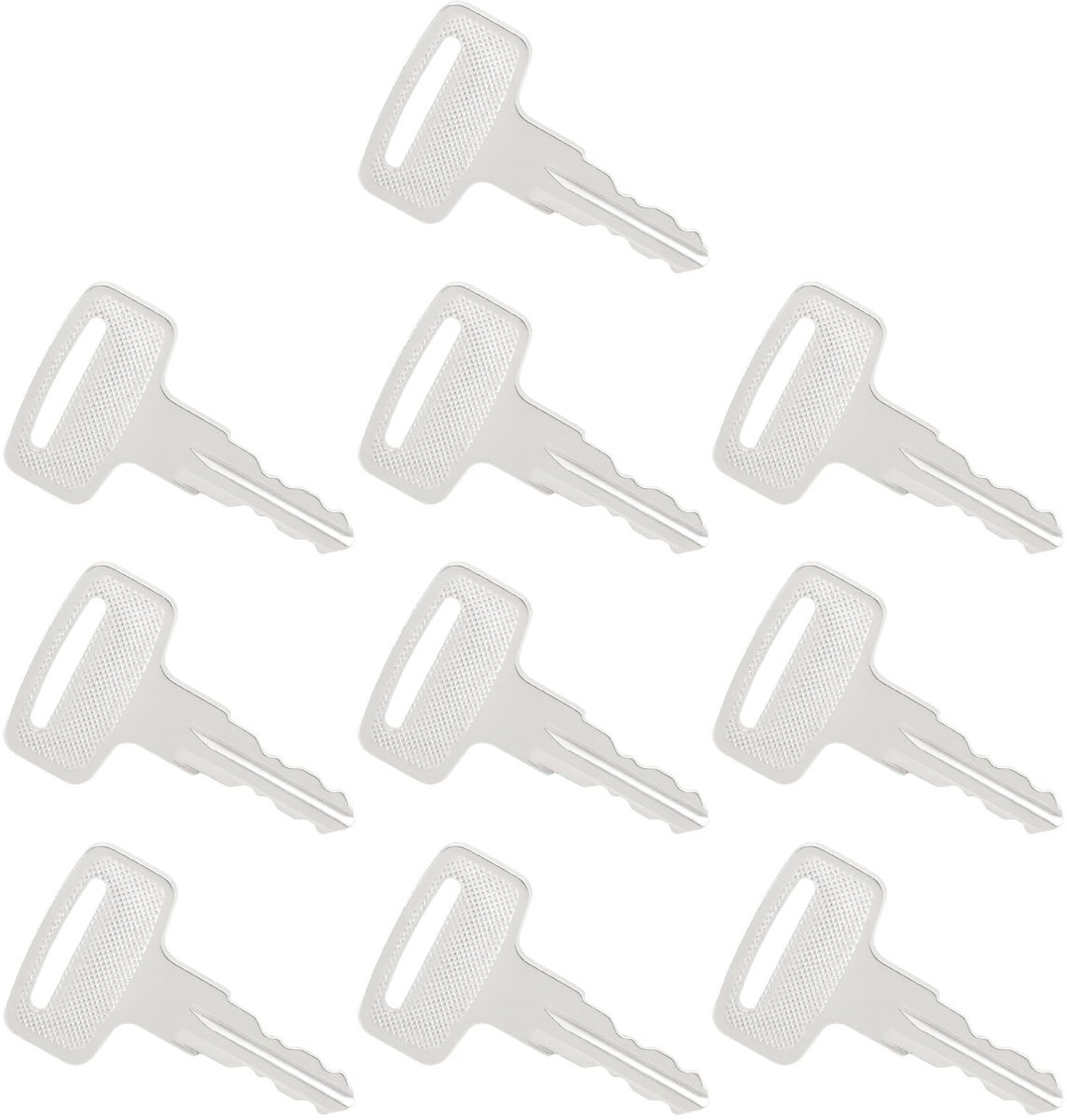Dailygoods- Ontsteking Sleutels 10-delige Set - Compatibel met Manitou - Compatibel met Wacker Neuson - Stalen Sleutels - Sleutelcode 6896 - Eenvoudige Plug-in Fit