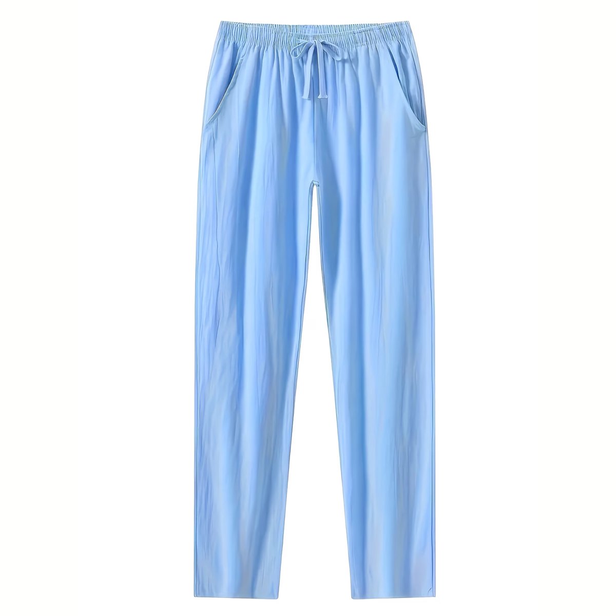 Currero Linnen Broek Heren - Zomerbroek - Volwassenen - Lange Broek - Pantalon - Strandbroek - Zomer - Ibiza Stijl - Hemelsblauw XL