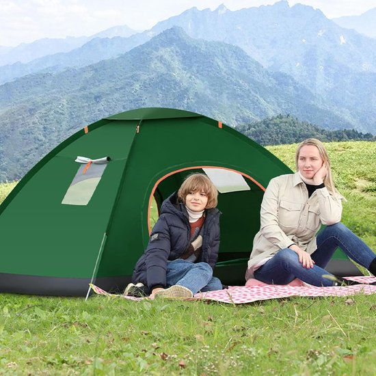 Opblaasbare Camping Tent - Kampeertent Outdoor - Kamperen en Backpacken - Eenvoudige Opbouw - 200x150x125cm - Groen — afbeelding 3