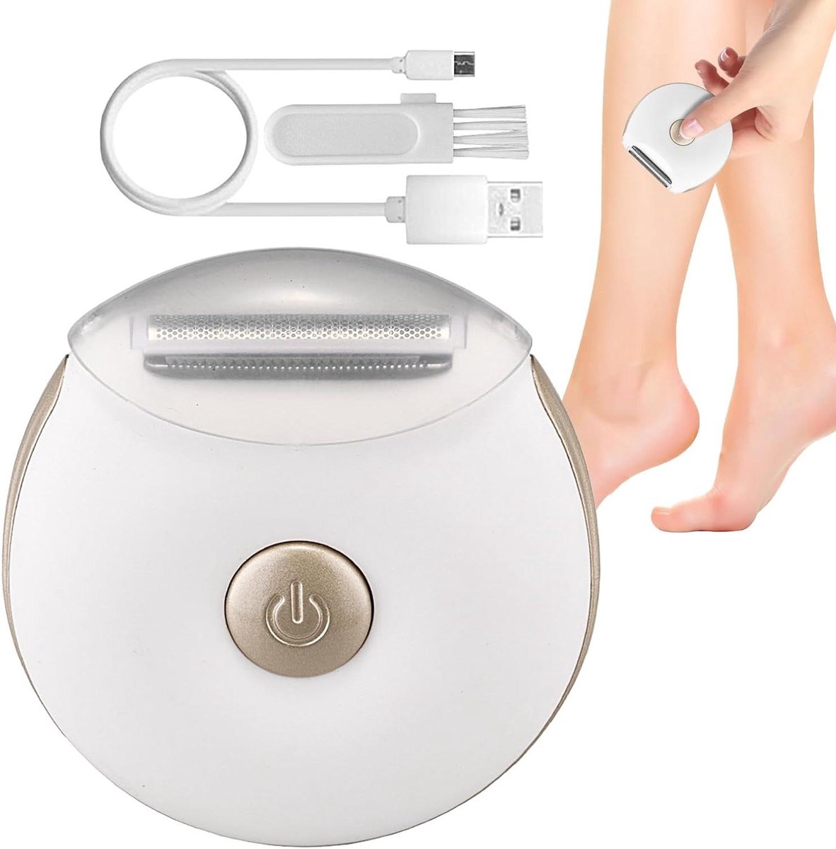 Elektrisch Scheerapparaat - Dames Scheerapparaat - Lichaamsverzorging - USB Oplaadbaar - 60 Min Looptijd - Roze Goud