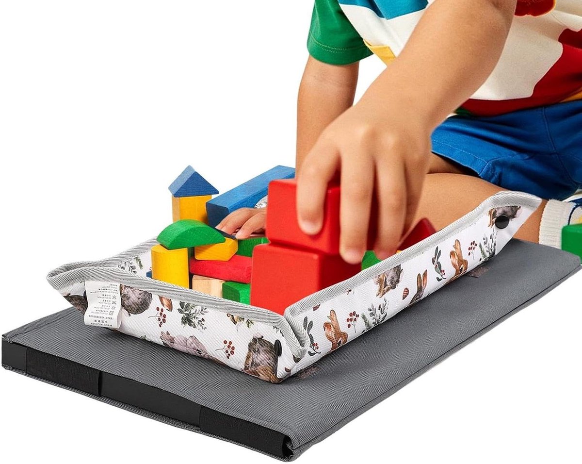 Vliegtuig Dienbladhoes - Reis Organizer - Hygiënisch Eten - Morsbestendige Zone - 44 x 30 cm - Konijntje
