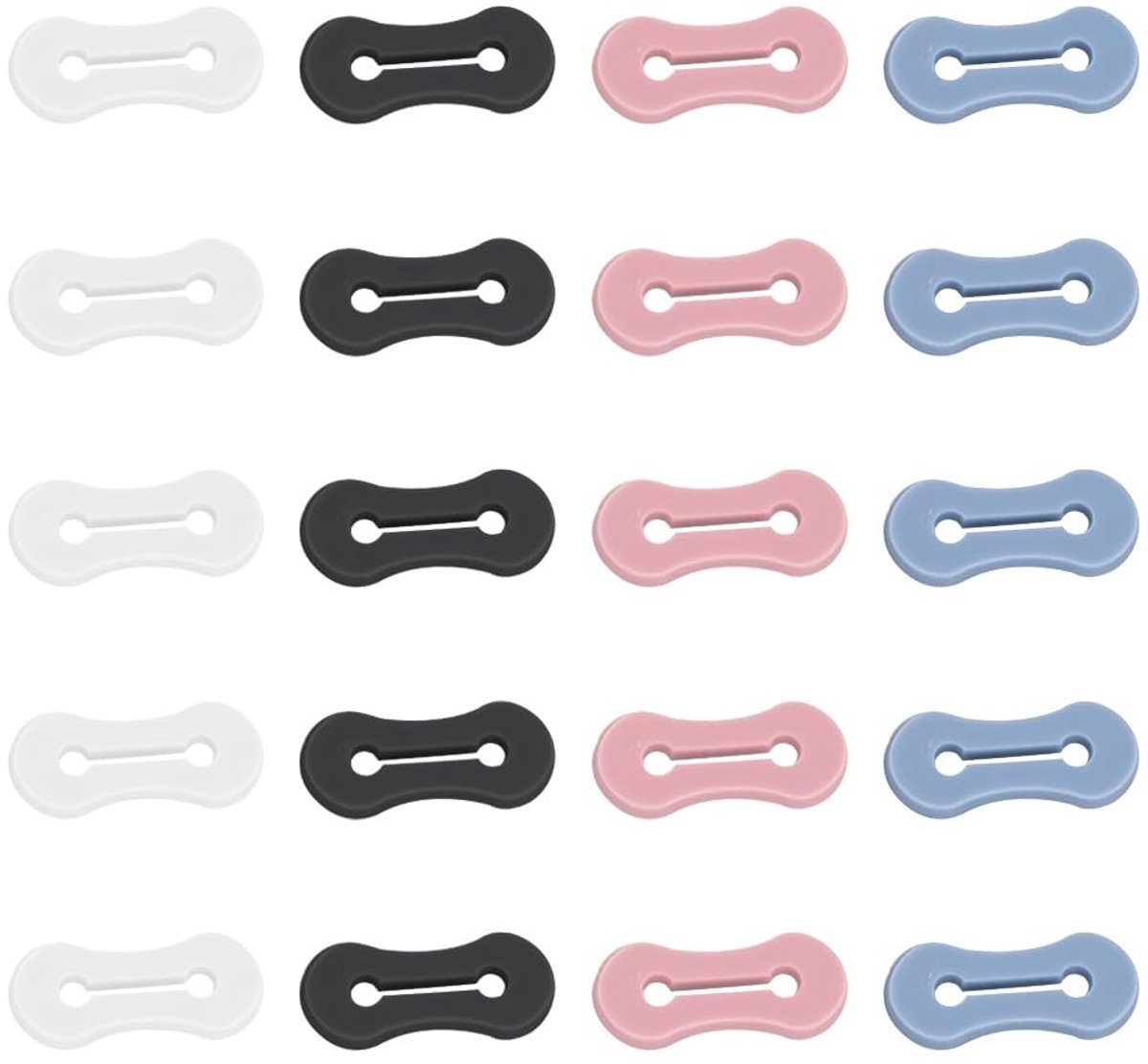 Dailygoods - 20 Stuks Manchetknoopadapters van Silicone