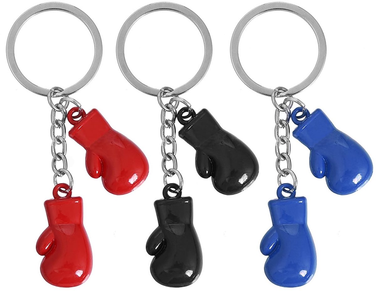 Dailygoods- Bokshandschoenen Sleutelhanger - 3 Stuks - Sportelement Sleutelhanger - Creatieve Sleutelhanger - Modieuze Sleutelhangers - Sterk en Duurzaam