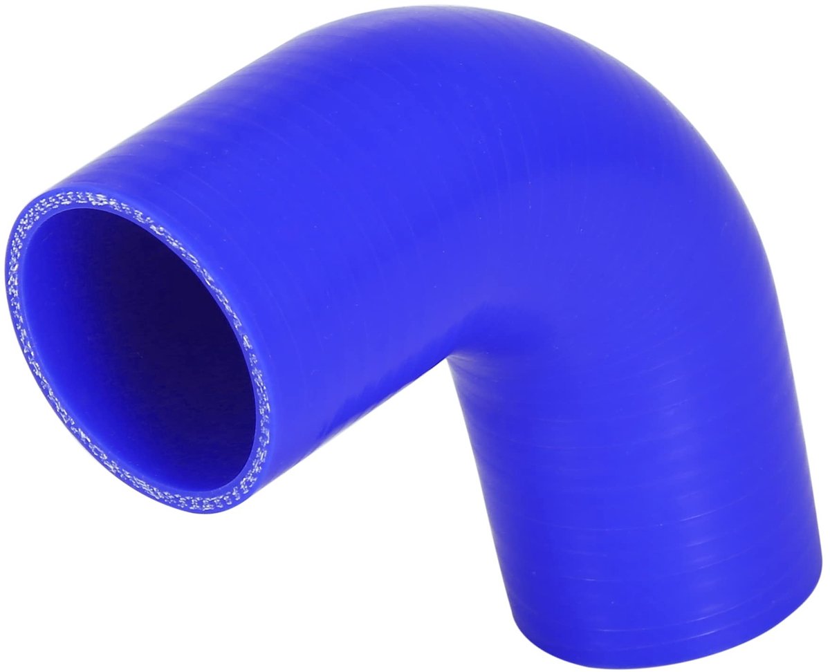 Dailygoods- Koppeling 90 Graden - Siliconen Slang - 51mm - 2" Binnendiameter - Blauw - Duurzaam Materiaal - Slangkoppeling