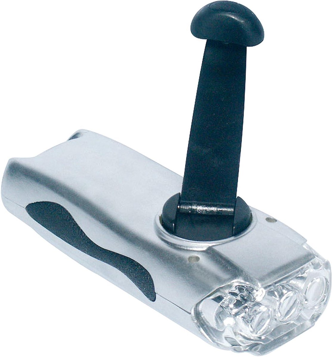 Dynamo Lamp - Noodverlichting - Stroomloos Gebruik - Geen Batterijen - 25 cm - Zilver