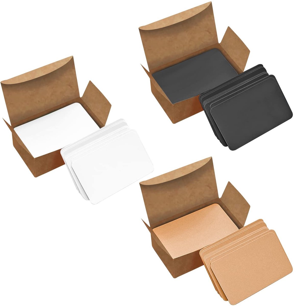 Dailygoods- Indexkaarten 300 Stuks - Blanco Kaarten - 3,5 x 2 Inch - Karton - Afgeronde Hoeken - Perfect voor Notities - Notitiekaarten