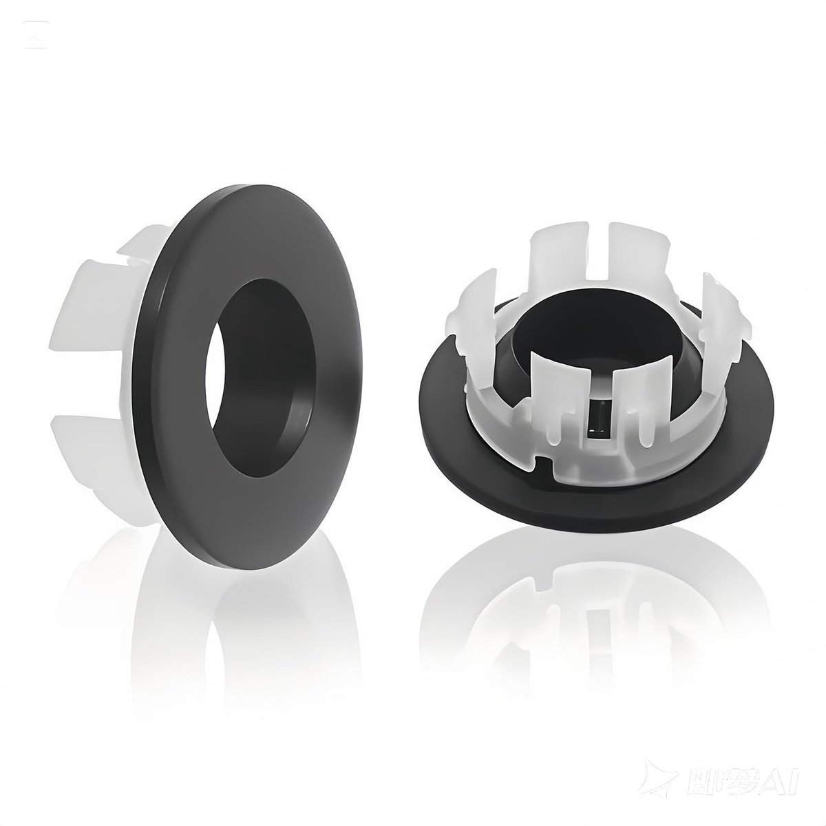 Dailygoods- Overloopring Matzwart Geplateerd Metaal - Wastafel Afvoerplug - Overloopring Wastafel - Set van 2 - Geschikt voor Overloopgat 22-24 mm - Duurzaam Koper - Wastafelafvoer