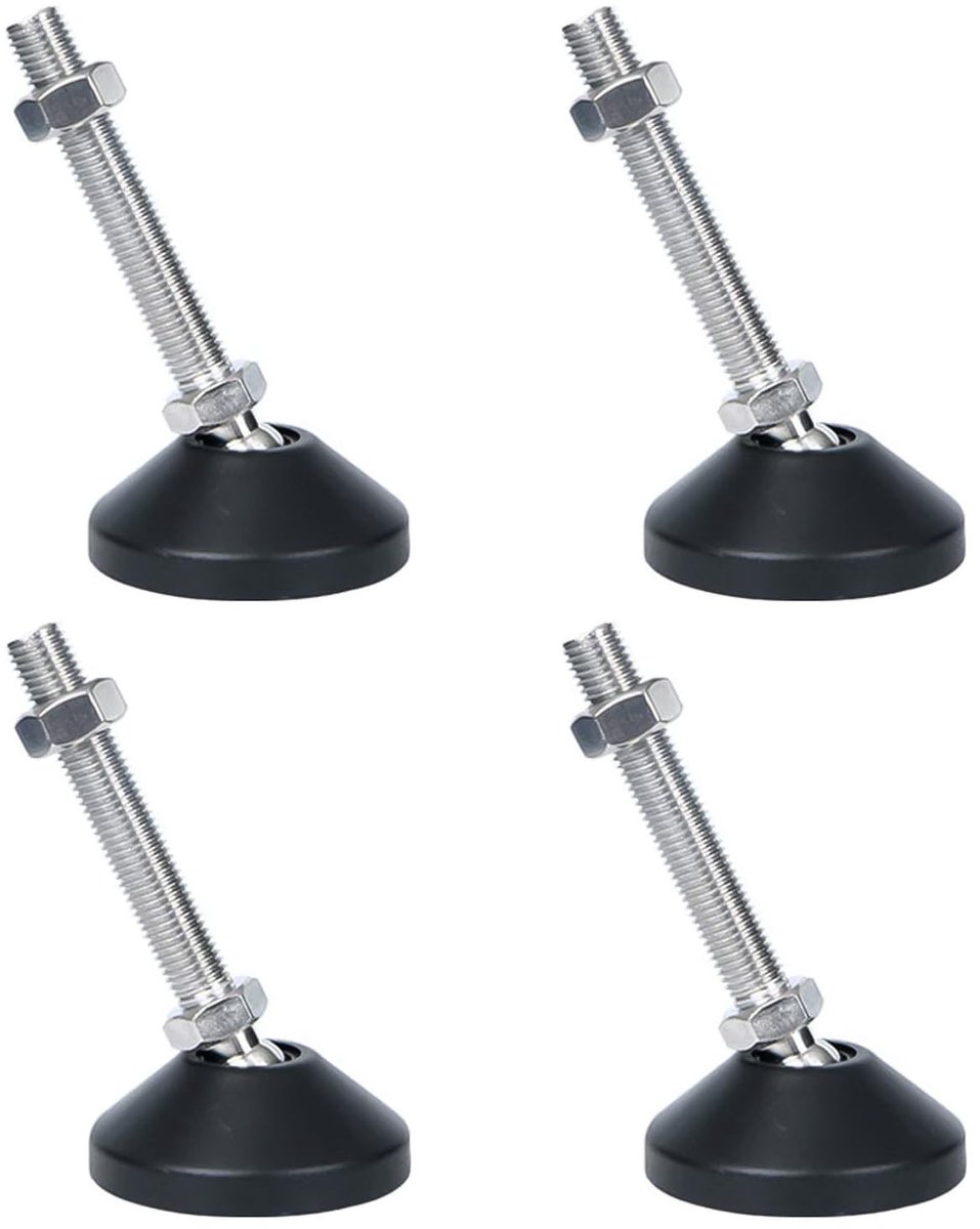 Dailygoods- Nivelleringsvoeten set van 4 - Instelbare Draadnivellering - Antislip Meubelnivellering - Hoogte Verstelbaar - 360 Graden Draaibaar - Geschikt voor Werkbanken - Meubelpoten