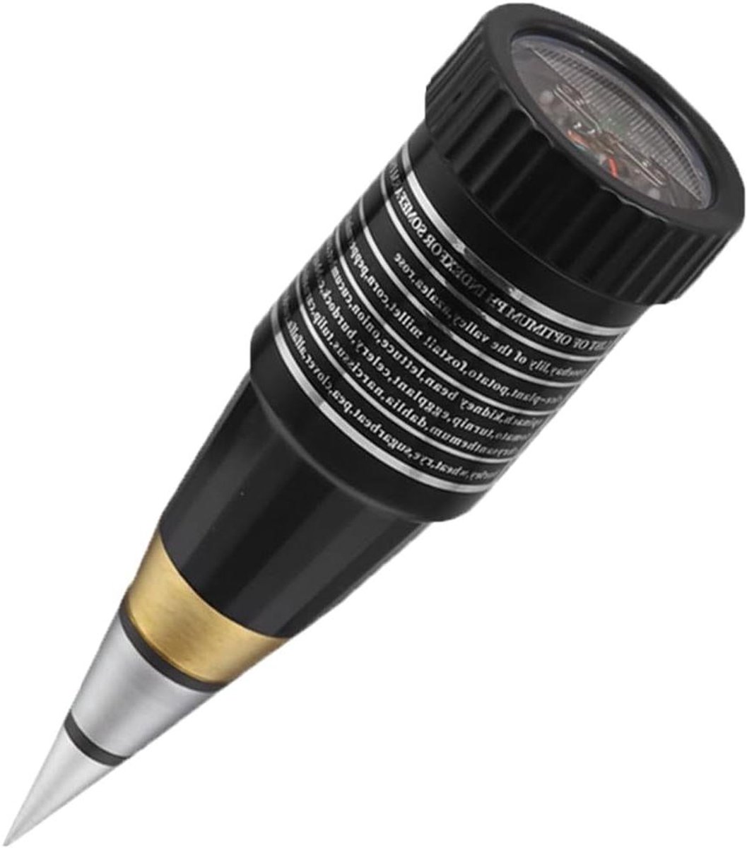 Bodem pH Meter - Vochtigheidssensor - Plantenverzorging - Waterdichte Metalen Elektrode - Compact Formaat - Zilver