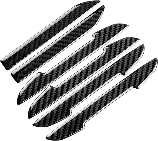 Deurbeschermers Auto - Stootstrips - Krassen Voorkomen - 3D Koolstofvezel - 4 Stuks - Zwart