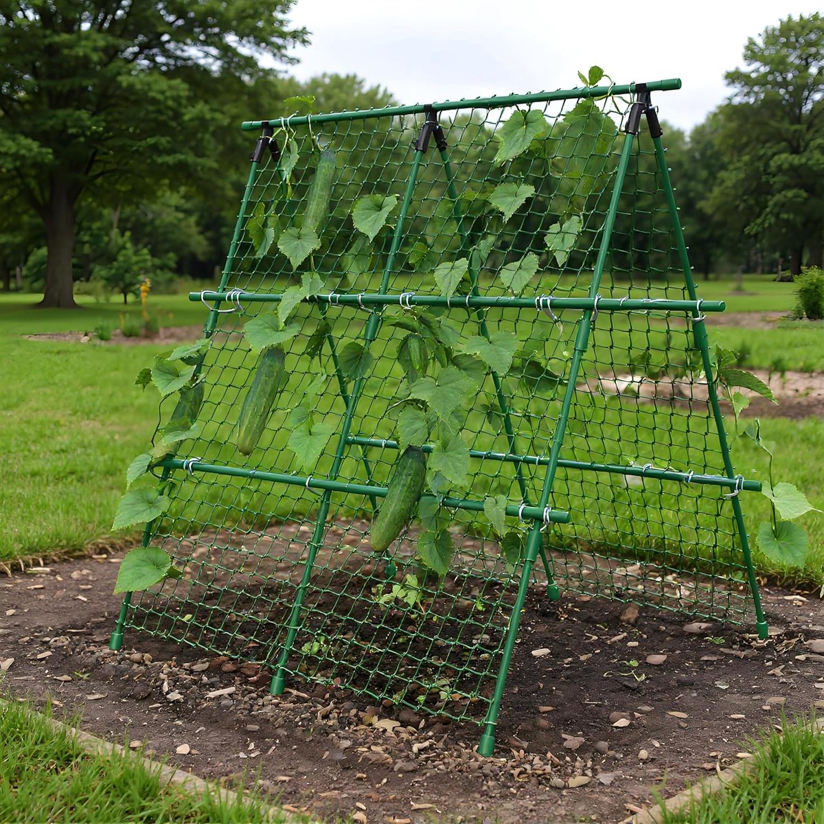 Triumpunpre Metalen Plantensteun voor Klimplanten | A-Vormig Klimrek voor Tuin en Balkon | Stevige Tuin Accessoire | 120*120CM