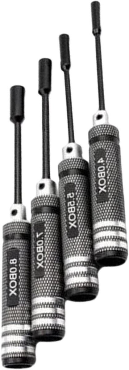 Inbusschroevendraaierset - Reparatieset Gereedschap - Modelbouw Reparatie - CNC-gefreesd Metaal - 4 Delig - Metaal