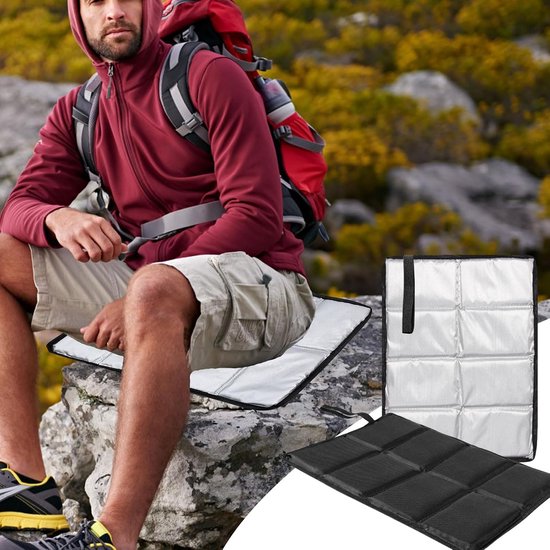 2 stuks campingmat, inklapbaar thermo-zitkussen, waterdicht outdoorkussen, opvouwbare matrasoplegger, draagbare kussens voor kinderen voor kamperen in de open lucht en trekking — afbeelding 4