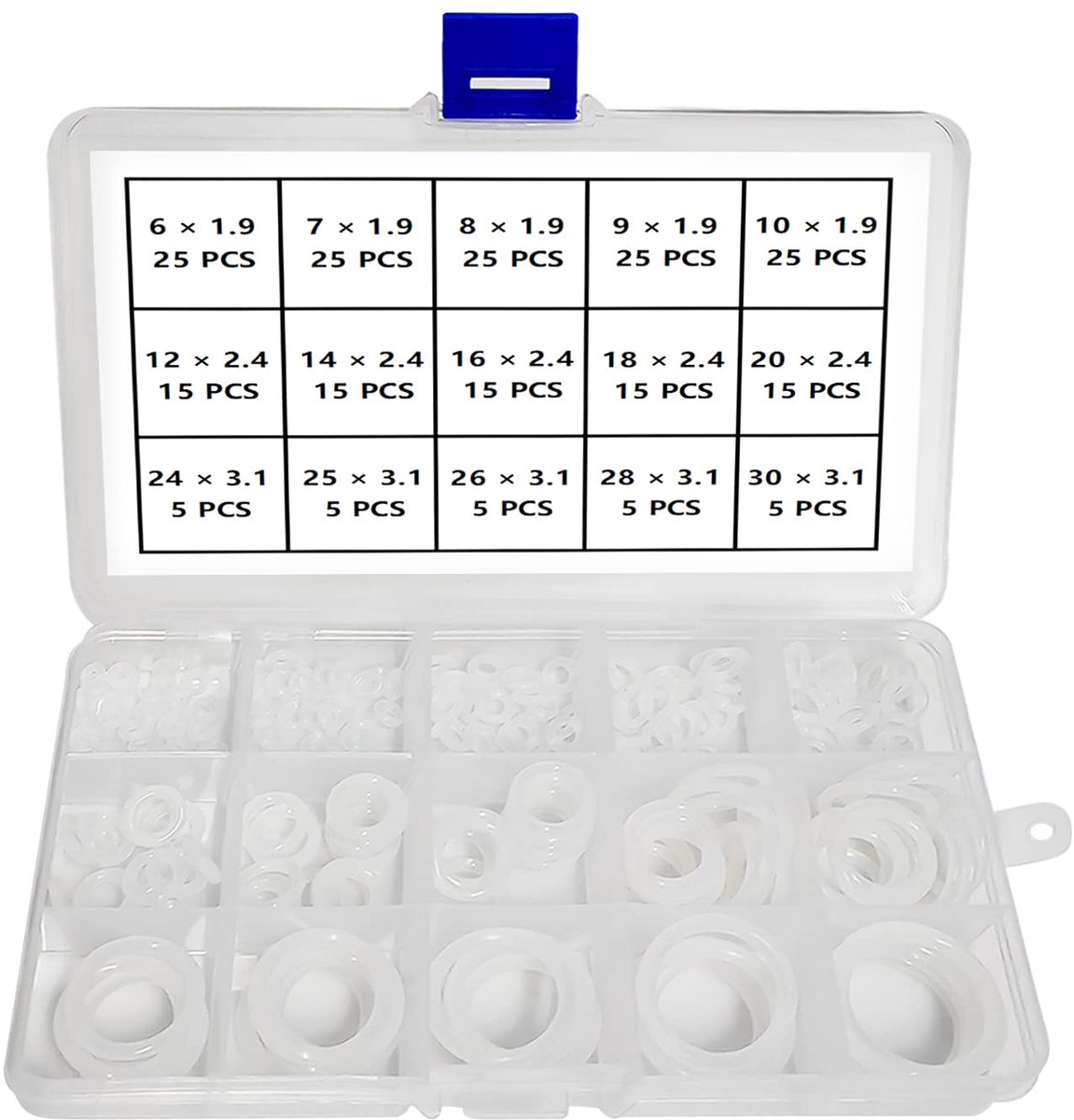 O-ringen Assortiment Kit, Silicone Metrische O-ringen, voor Tap Sanitair Wasmachine Afdichting & Auto Snelle Reparatie