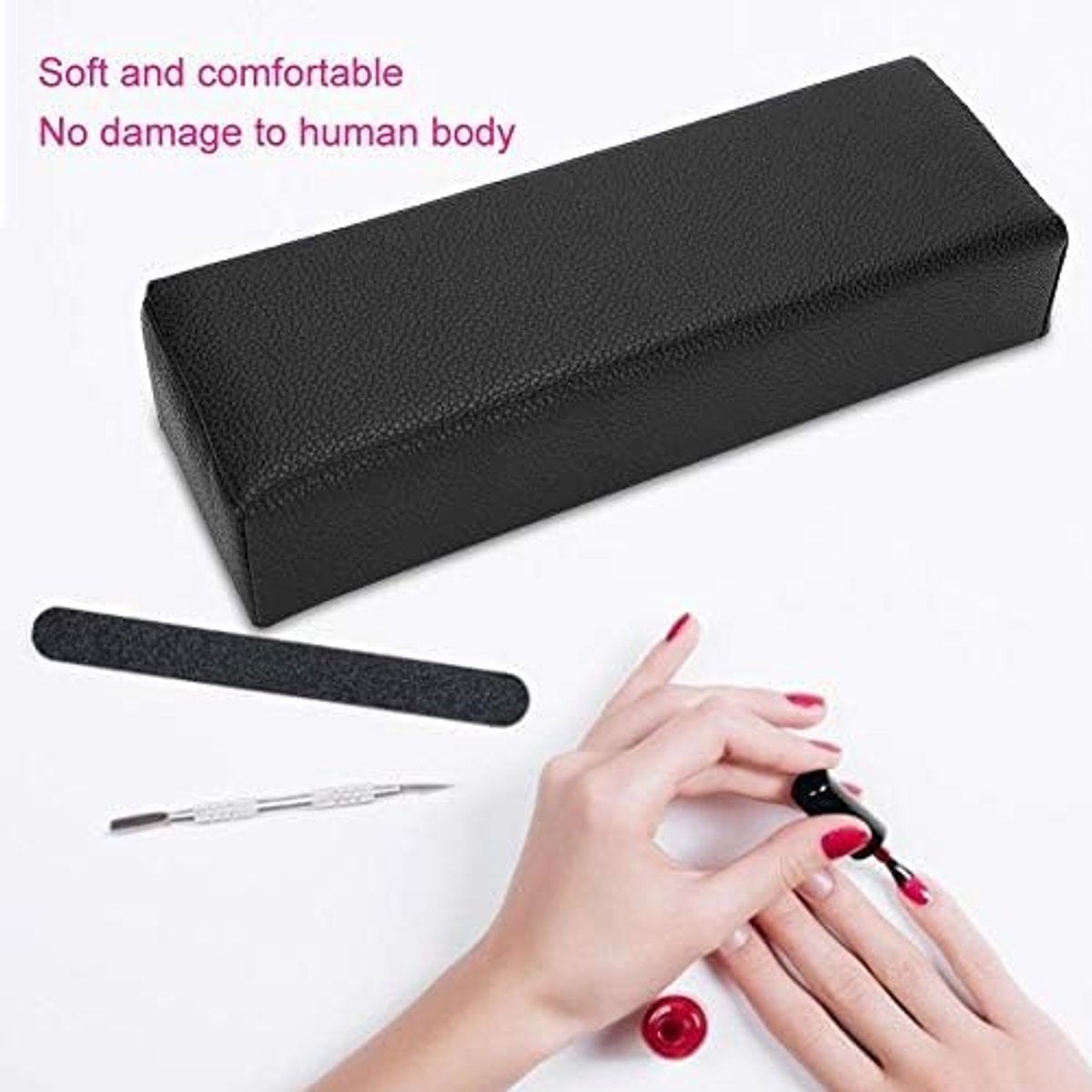 Handkussen voor Nagels & Handsteun – Zacht en Comfortabel Manicure Kussen van Kunstleer, Geschikt als Armsteun bij Nagelverzorging, Universaal Gebruik voor Professionele of Thuis