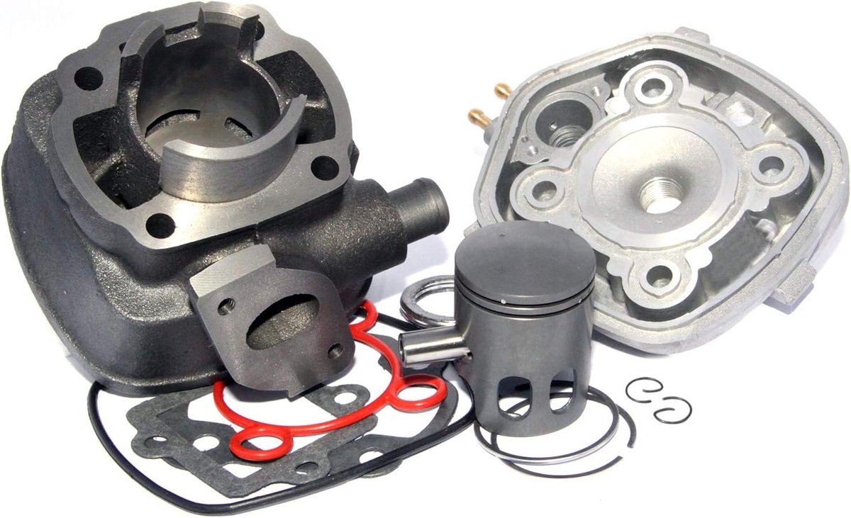 Cilinderkit 50cc voor Yamaha Aerox Jog-R Gietijzer Cilinderkop Zuiger Origineel Type Minarelli horizontaal MBK Nitro Mach-G Malaguti LC Aprilia SR