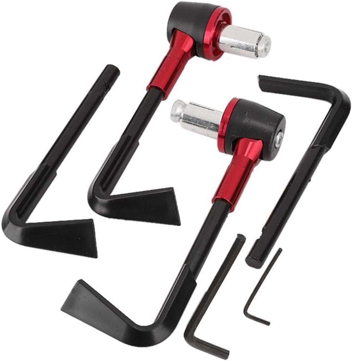 Universele cnc motorfiets handvat bescherming remhendel bescherming bescherming motorfiets bescherming stuur 22mm (rood)