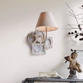 LOBERON Wandlamp Farley grijs/linnen