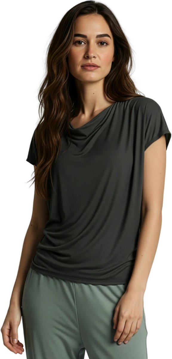 Yoga shirt vloeiende batwing "ala" - stonehenge XS Loungewear shirt YOGISTAR van YOGISTAR — afbeelding 3
