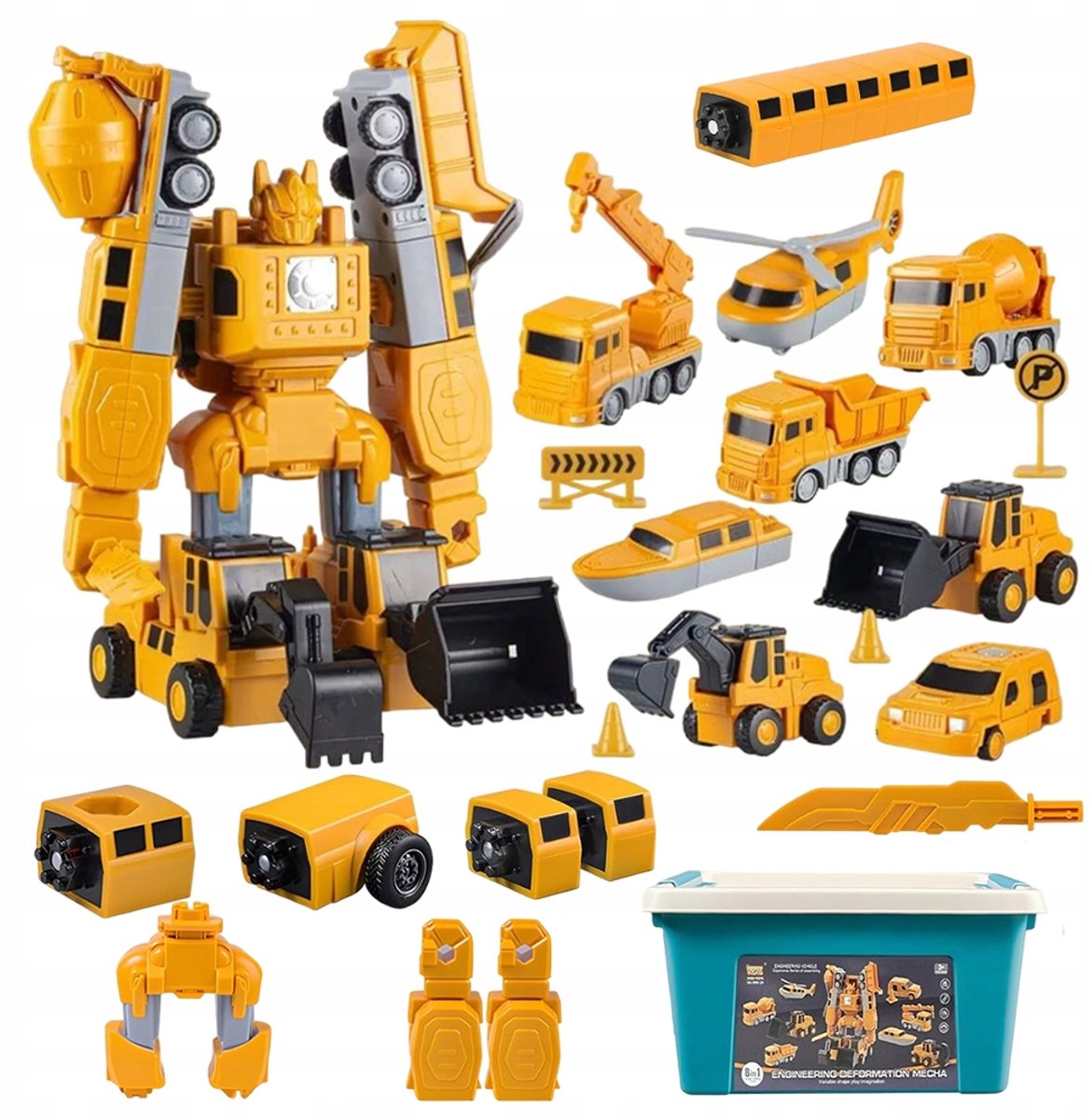 Magneet Bouwset - 2 in 1 Bouwspeelgoed - Transformerende Auto/Robot - 35 Stuks - 24x15x30cm - Speelgoed Auto - Educatief - Opbergdoos - Voor Kinderen 2+ - Cadeau