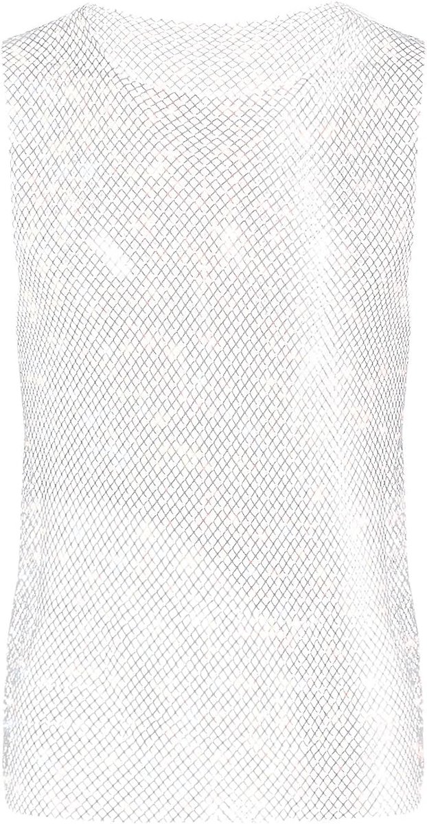 mesh strass tops visnet tanktop sexy cropped shirt rave doorzichtig vest