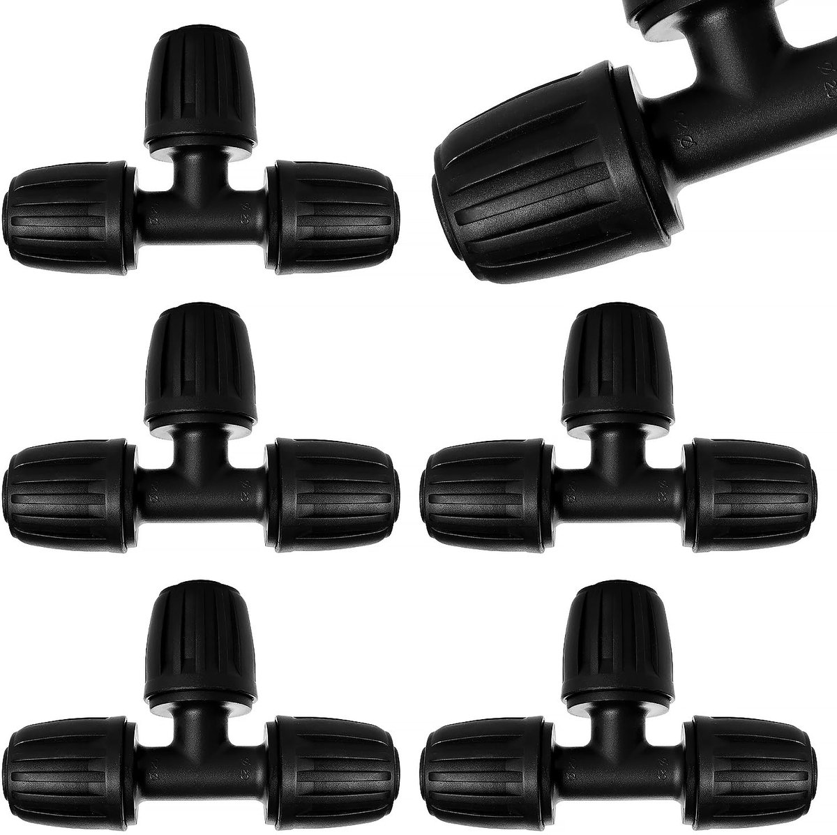 5 Stuks 20mm Druppelirrigatiefittingen, Barbed Tee Connector, Irrigatieconnector, Barbed Tee Irrigatie Buis, Druppel Irrigatie Connector, voor Tuin, Gazon