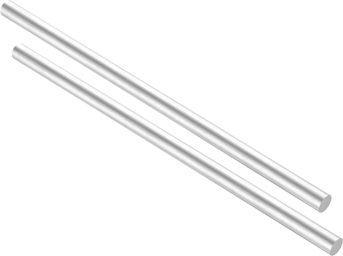 Aluminium volledig materiaal ronde staaf draaibank stang 13 mm x 305 mm voor doe-het-zelf handgereedschap 2 stuks