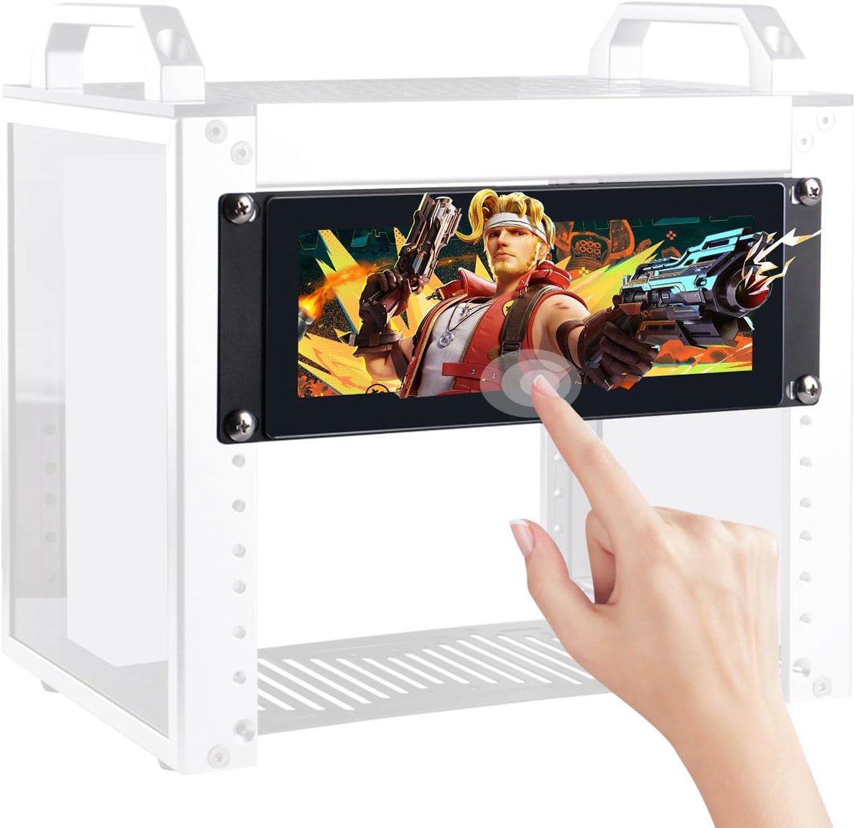 7.84 inch 1280 x 400 Capacitieve Touchscreen LCD Display 2U Rack Mount Monitor voor DeskPi RackMate T0/T1/T2 Serverkast