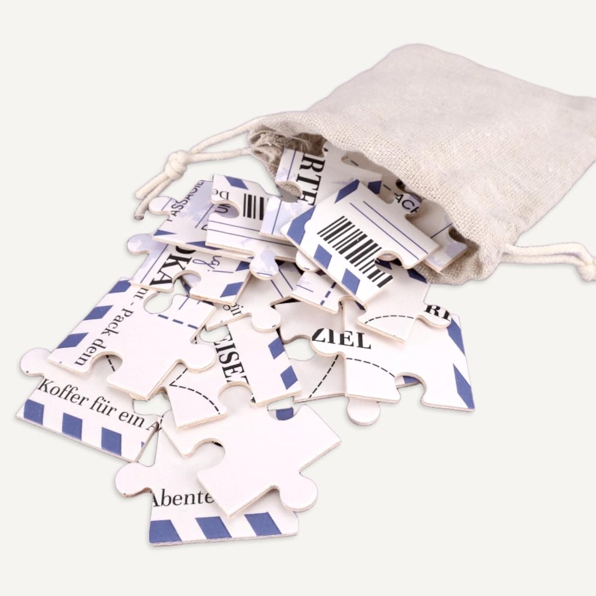 - Gepersonaliseerde cadeaus met puzzelstijl, aanpasbare tekst voor verjaardagen, Kerstmis, perfect voor vrienden, familie en collega's (reisblauw)