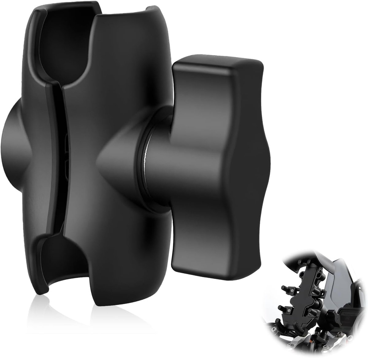 houder voor RAM dubbele sokkel arm 60 mm zeer sterk composietmateriaal, mobiele telefoonhouder motorfiets voor RAM en Mount motorfiets voor RAM, geschikt voor alle 1 inch B-Ball-adapters en