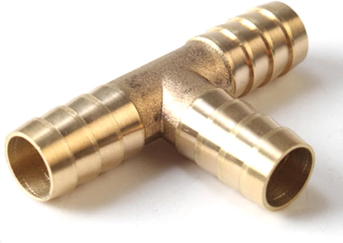 10 mm 3-weg messing slangconnector