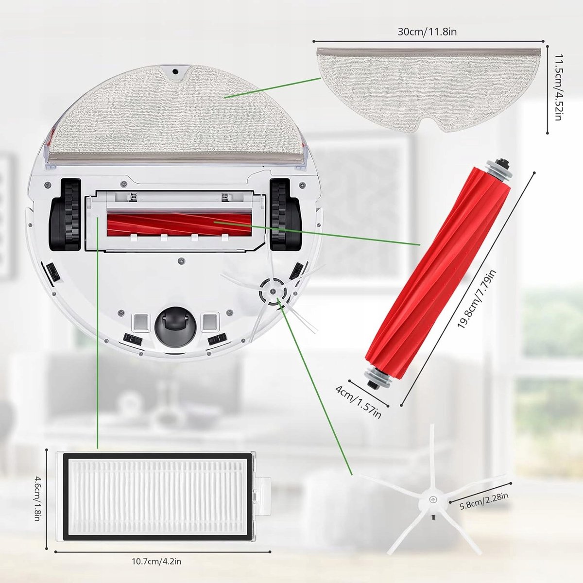 AreoSe - Accessoireset voor Roborock Q7 / Q7 Max / Max Plus +