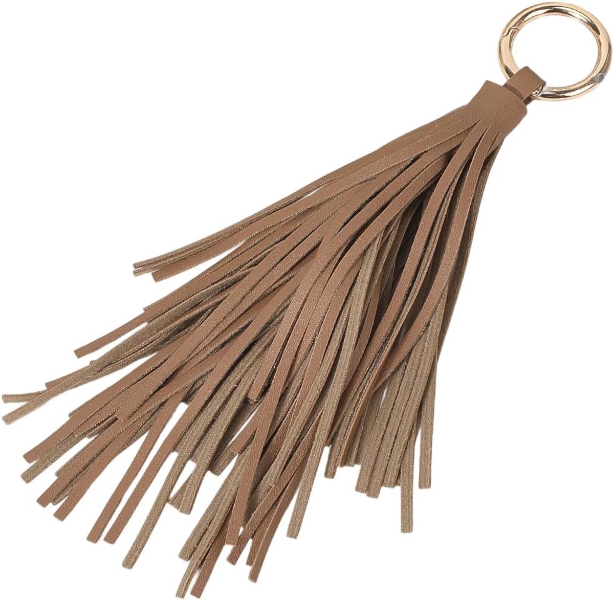 kwastje sleutelhanger cirkel hanger auto sleutelhanger leer kwastje sleutelhanger gouden ring voor tassen portemonnee decoraties (Peru)